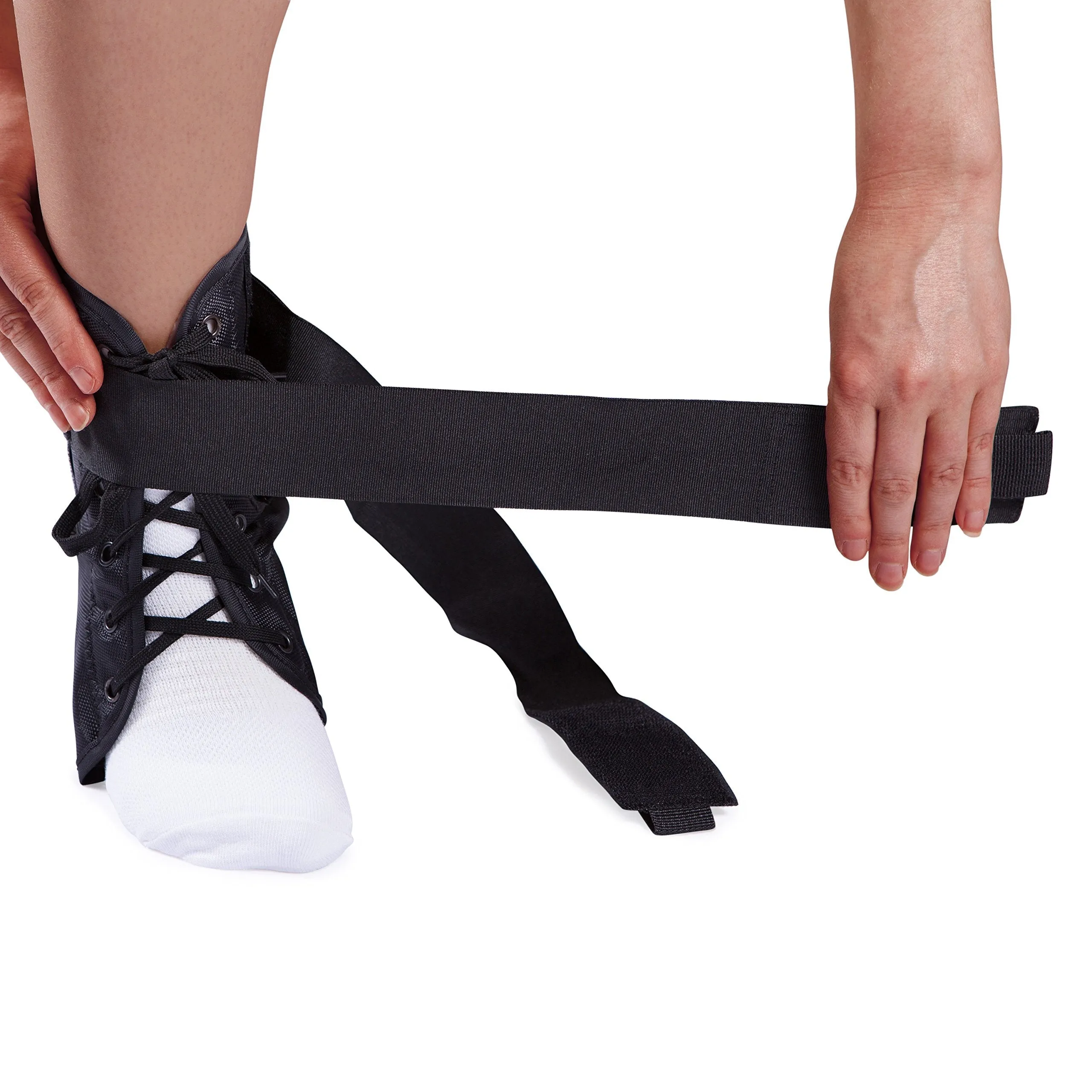 Athletec Sport Ankle Support Brace with Adjustable Laces, Stabilizer Support for Athletic Injuries, Small/Medium (Pack of 1)
