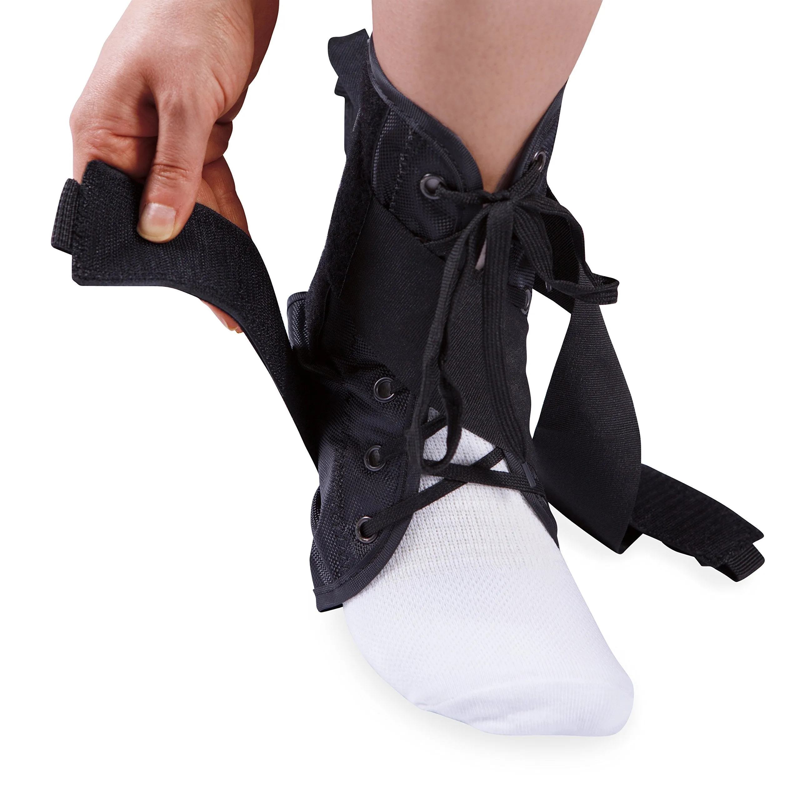Athletec Sport Ankle Support Brace with Adjustable Laces, Stabilizer Support for Athletic Injuries, Small/Medium (Pack of 1)