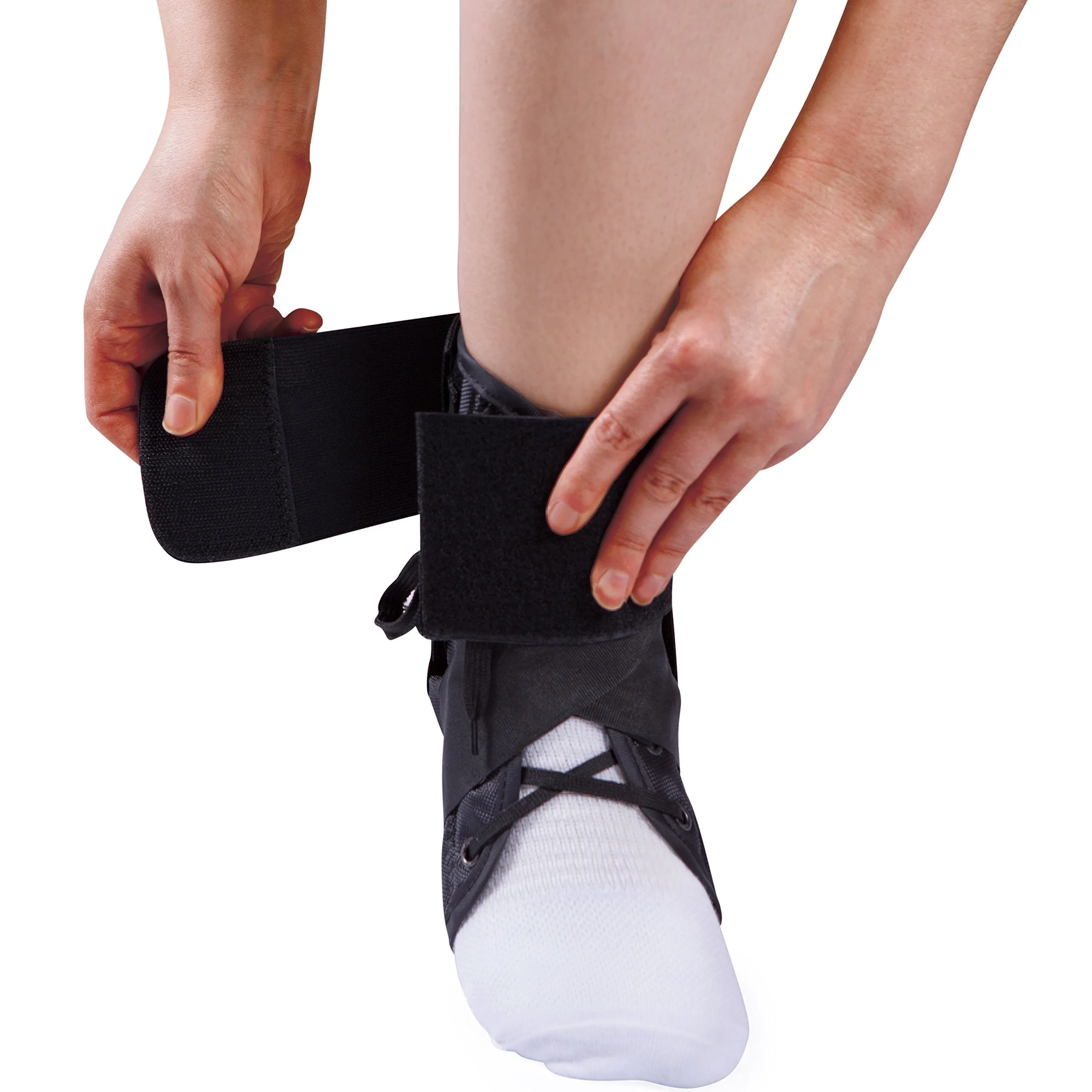 Athletec Sport Ankle Support Brace with Adjustable Laces, Stabilizer Support for Athletic Injuries, Small/Medium (Pack of 1)