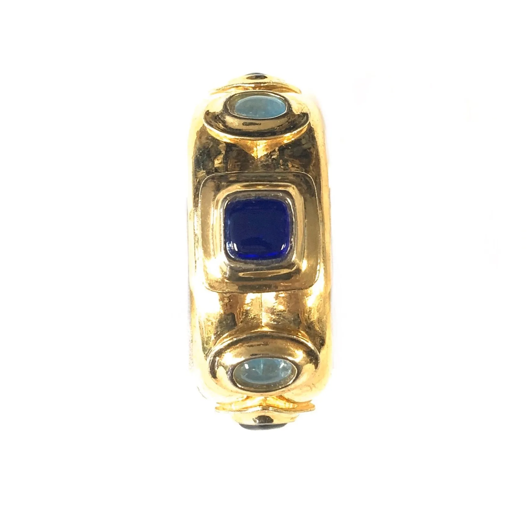 AUTHENTIC CHANEL VINTAGE GRIPOIX GOLDTONE BRACELET CUFF