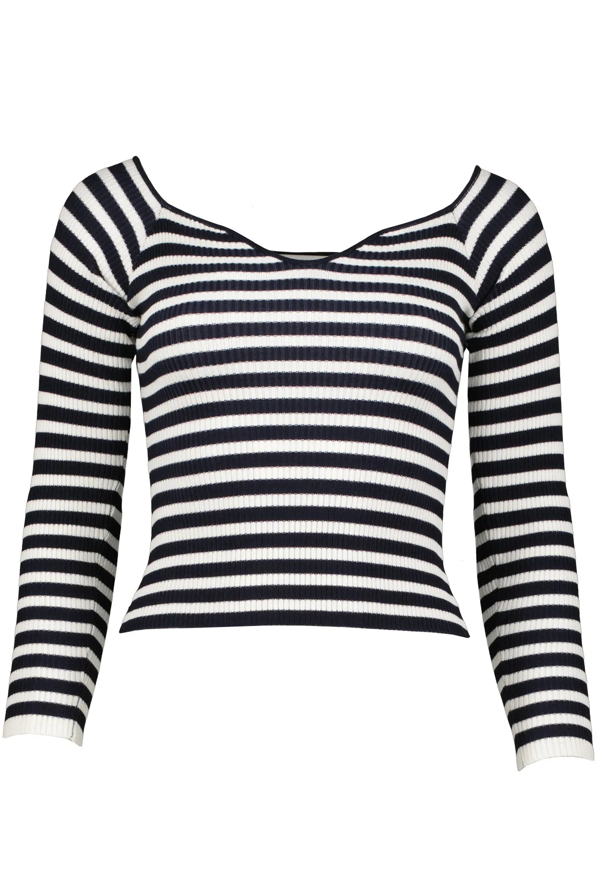 Bishop And Young Illuminae Marlow Off The Shoulder Sweater In Stripes