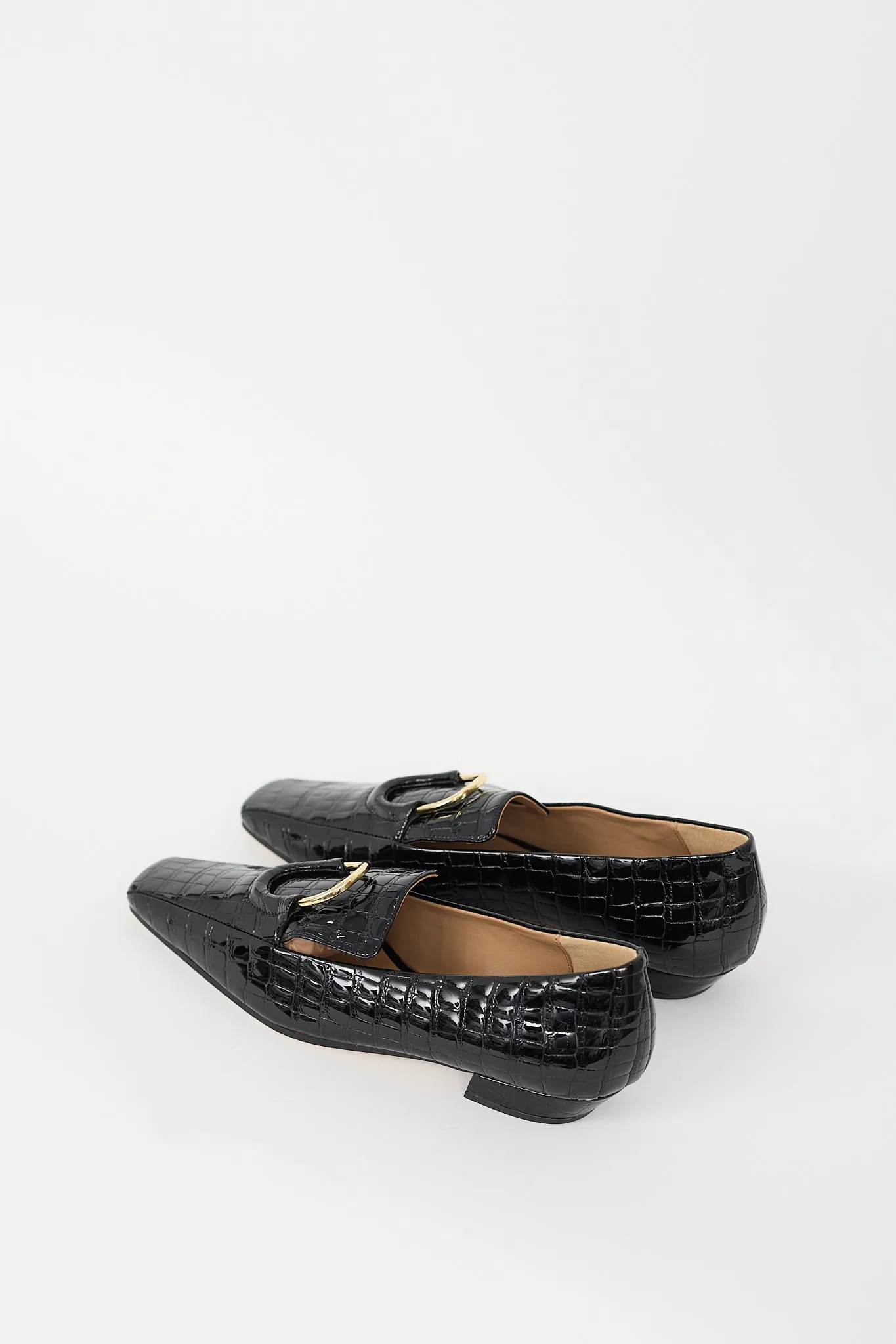 Black Patent Leather Embossed Austin Loafer