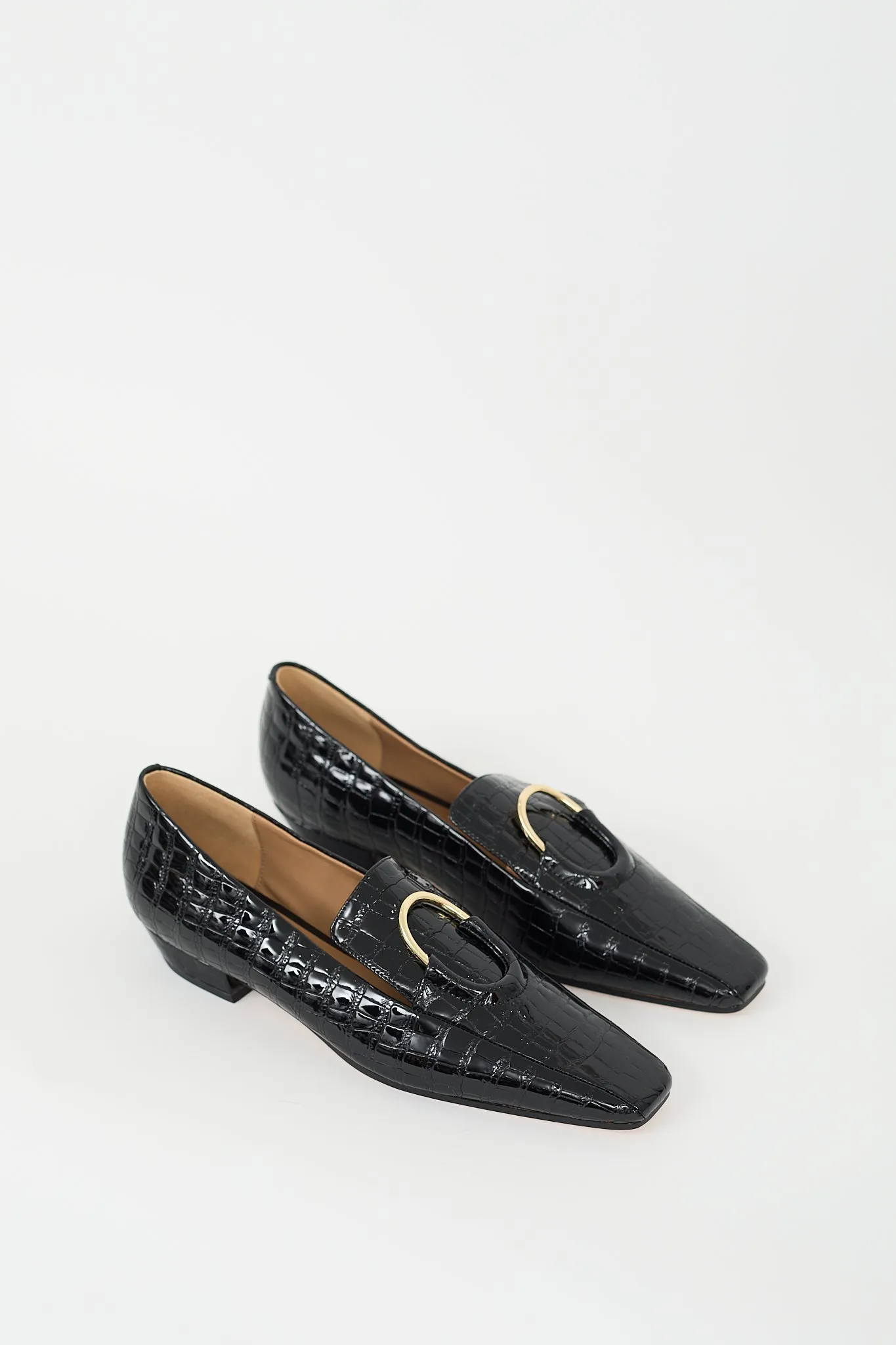 Black Patent Leather Embossed Austin Loafer
