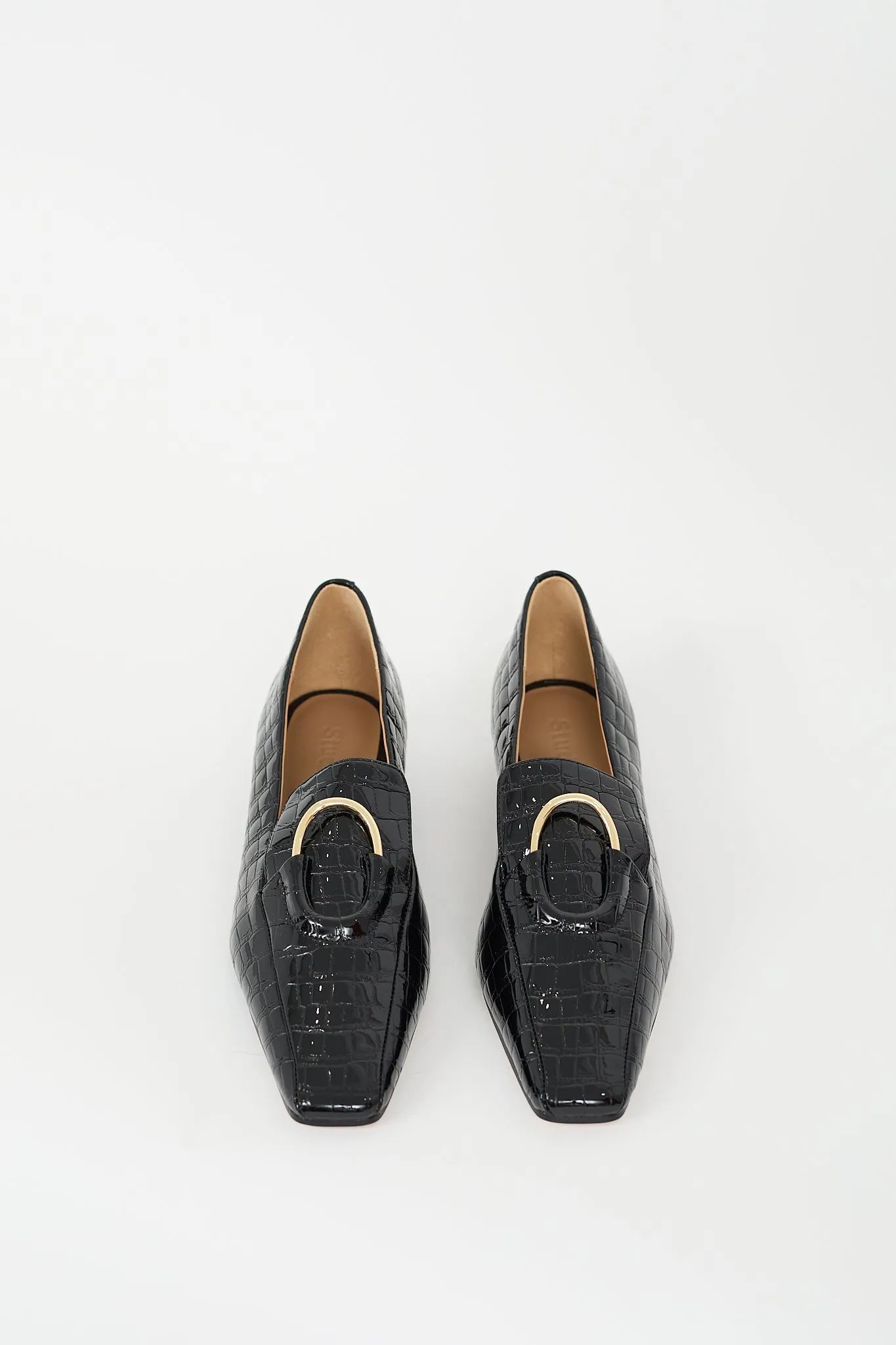 Black Patent Leather Embossed Austin Loafer