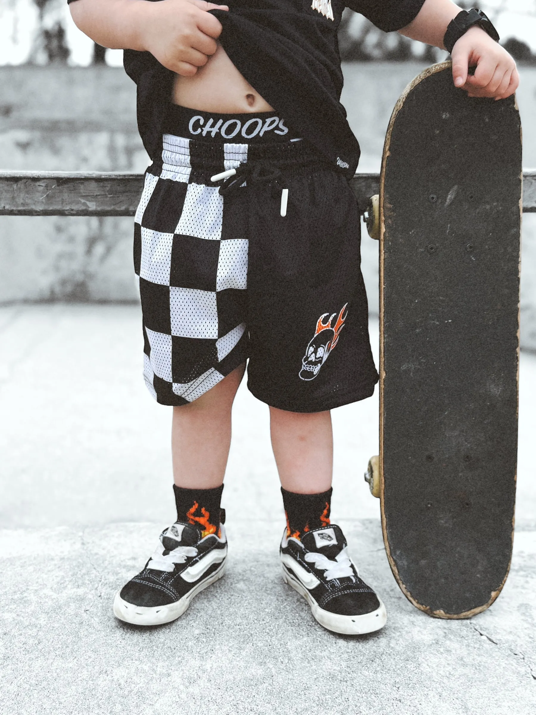 Burn Out Mesh Shorts