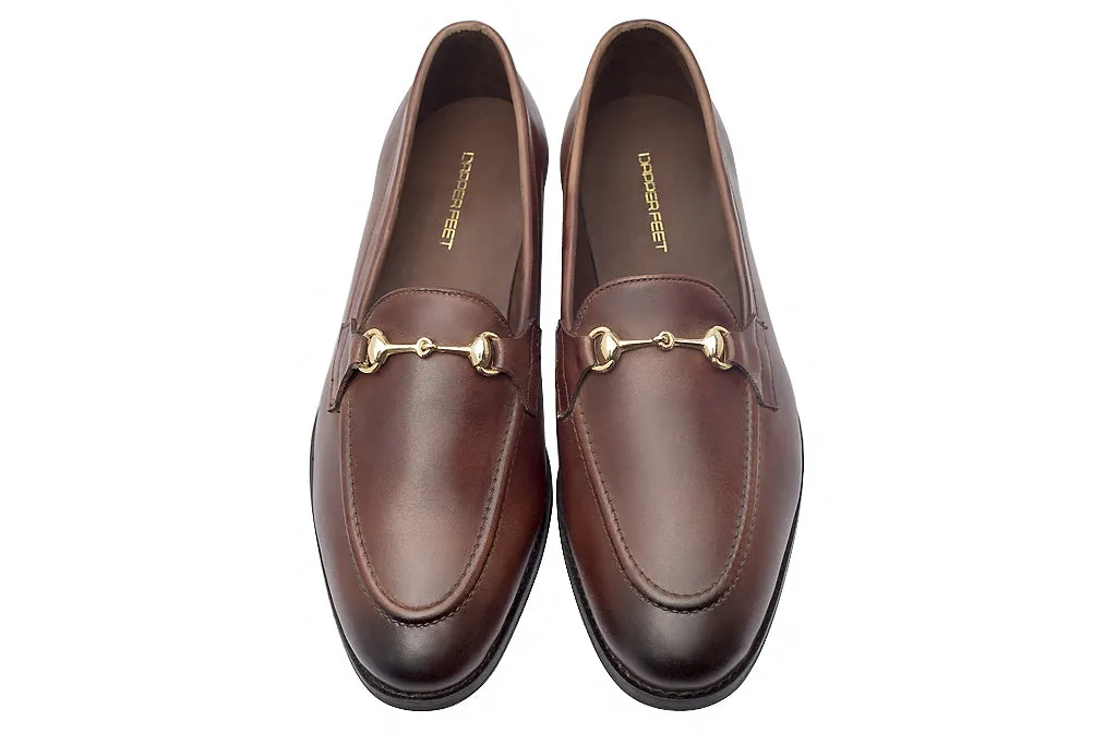 Charma Buckle Loafers – Brown