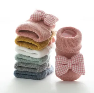 Cotton Cartoon Doll Newborn Socks: Soft, Breathable, Knee-High Baby Socks