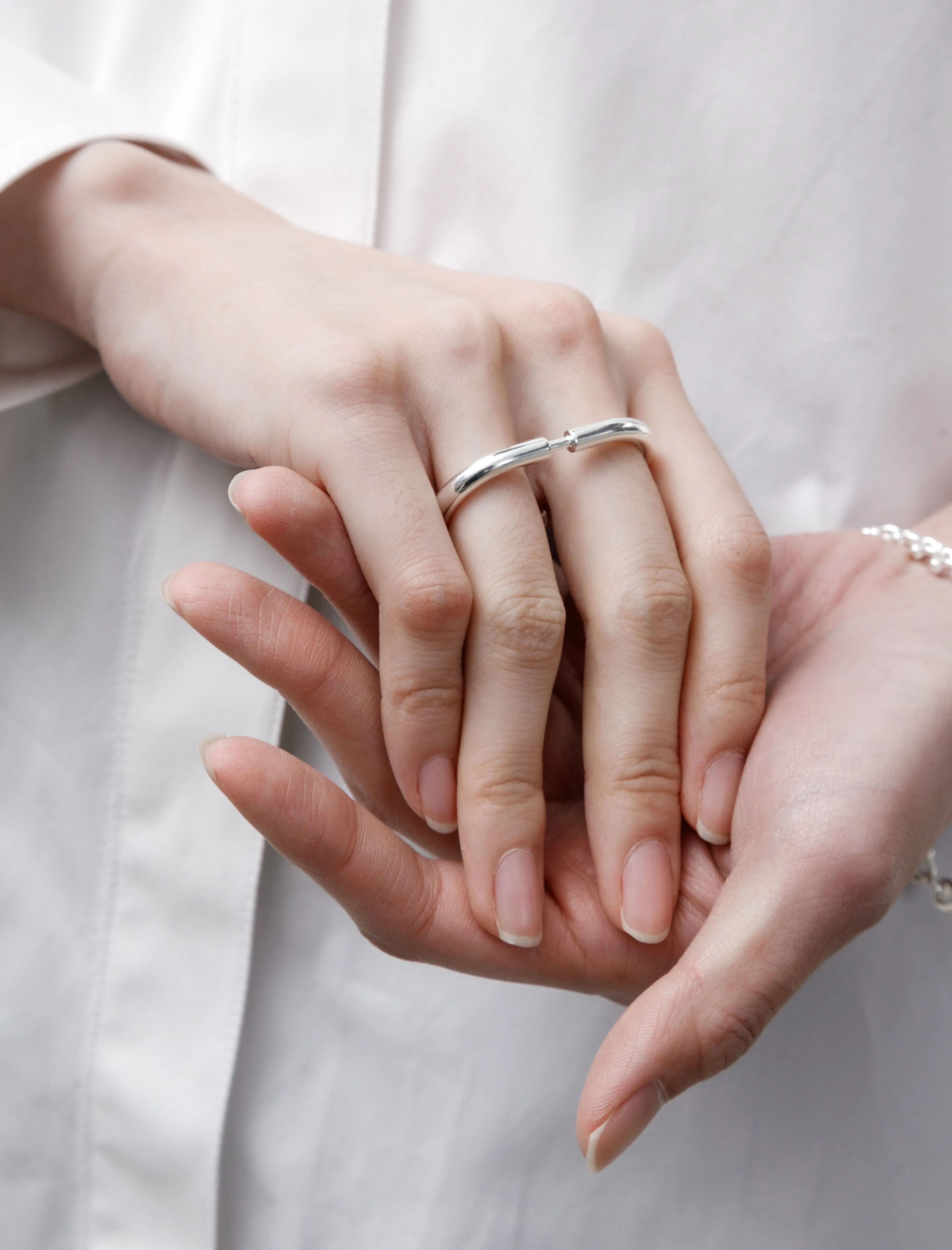 Dash Ring Polished Silver
