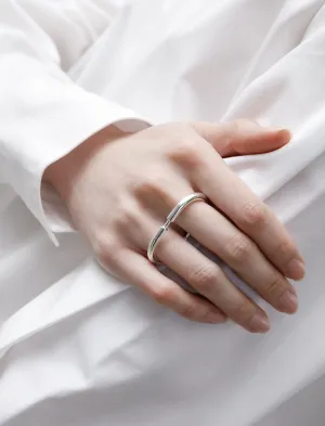 Dash Ring Polished Silver