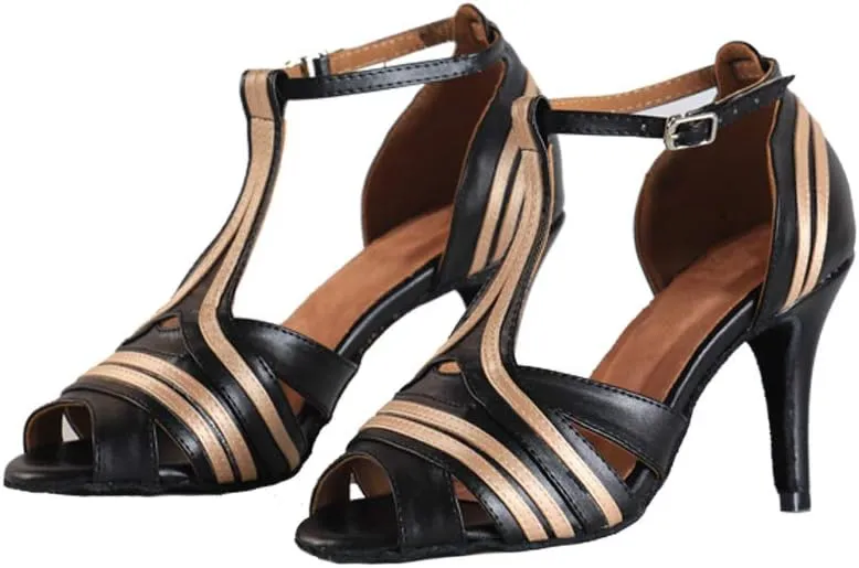 DKZSYIM Women's Professional Latin Dance Shoes Ballroom Wedding Performance Shoes,Model L018