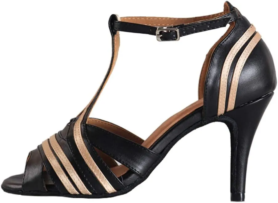 DKZSYIM Women's Professional Latin Dance Shoes Ballroom Wedding Performance Shoes,Model L018