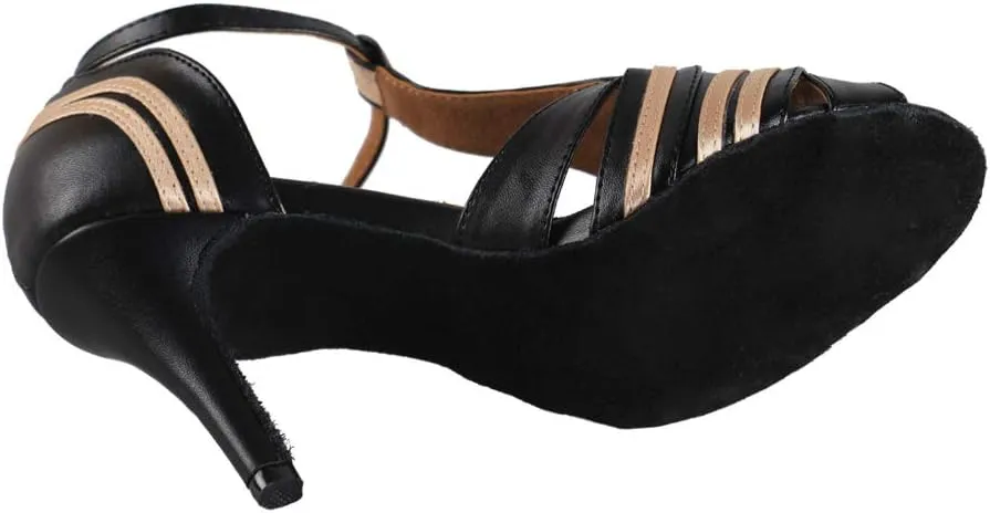 DKZSYIM Women's Professional Latin Dance Shoes Ballroom Wedding Performance Shoes,Model L018