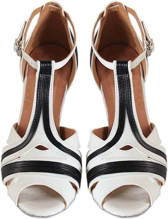 DKZSYIM Women's Professional Latin Dance Shoes Ballroom Wedding Performance Shoes,Model L018