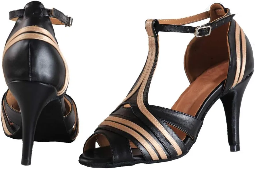DKZSYIM Women's Professional Latin Dance Shoes Ballroom Wedding Performance Shoes,Model L018