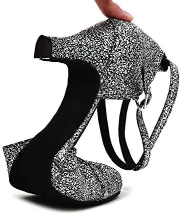 DKZSYIM Women's Professional Latin Dance Shoes Ballroom Wedding Performance Shoes,Model YCL248