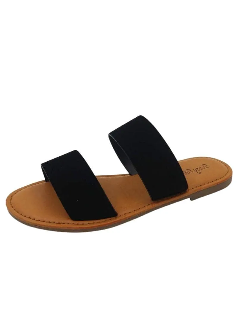 Double Banded PU Sandals