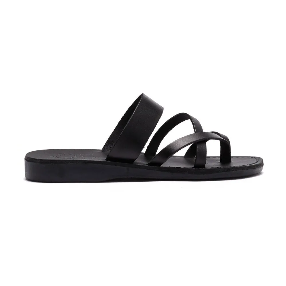 Exodus - Leather Strappy Sandal | Black