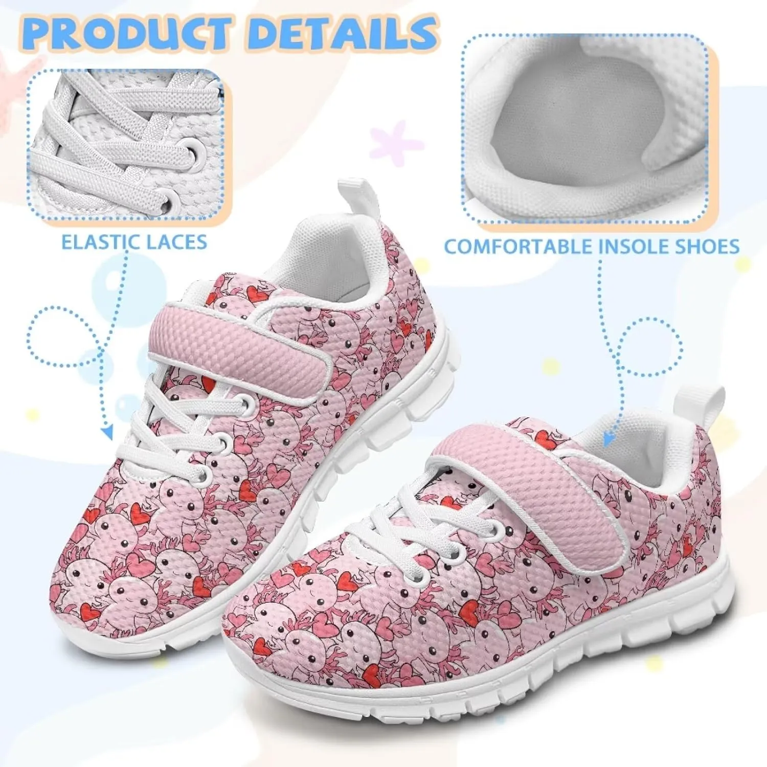 Girls Slip On Sneakers Cute Animal Little Kids Shoes School Tennis Shoes