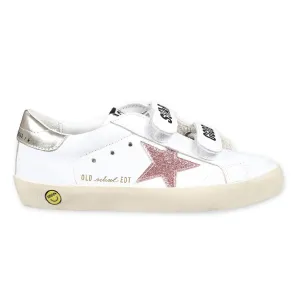 Golden Goose Old School Leather and Glitter Star Sneakers