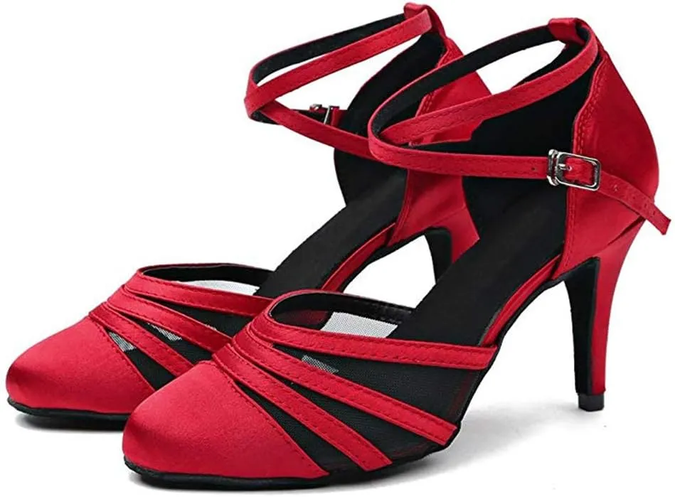 HROYL Womens Closed Toe Latin Salsa Ballroom Dance Shoes,Model 516/117/189