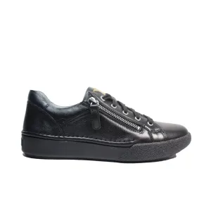 Josef Seibel Women's Claire 13 Casual Leather Trainers Black Black