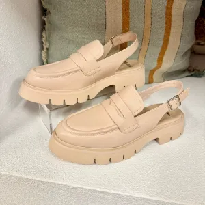 Kapple Leather Loafers - Nude