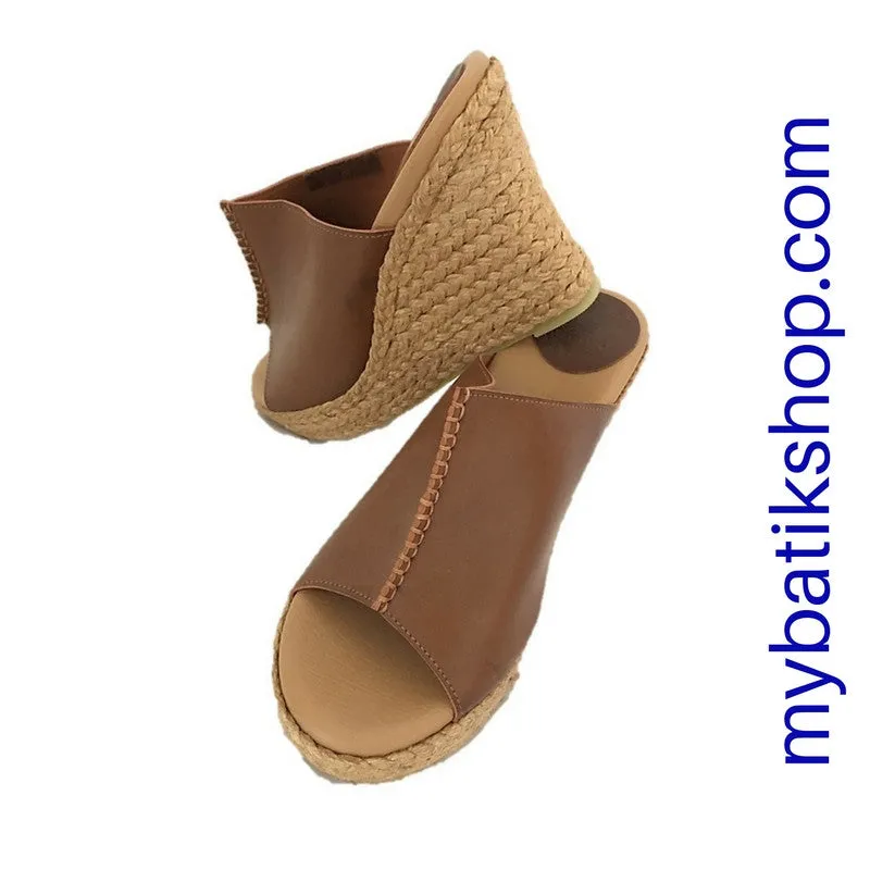 Leather Wedge Sandals