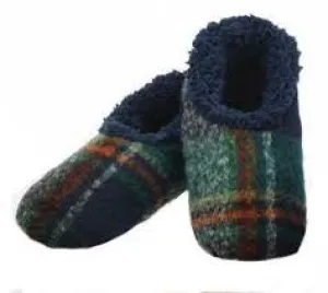 Mens Snoozies "Plaids of Bold" Slippers - Navy