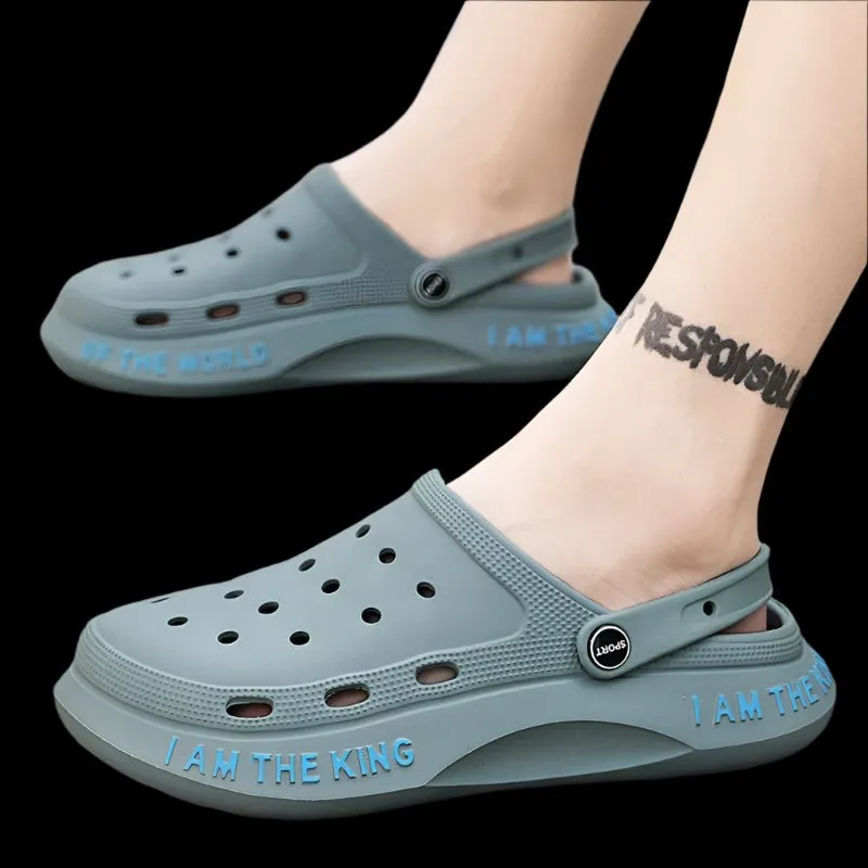 Men's Summer EVA Hole Beach Clogs Sandals Large Size 45