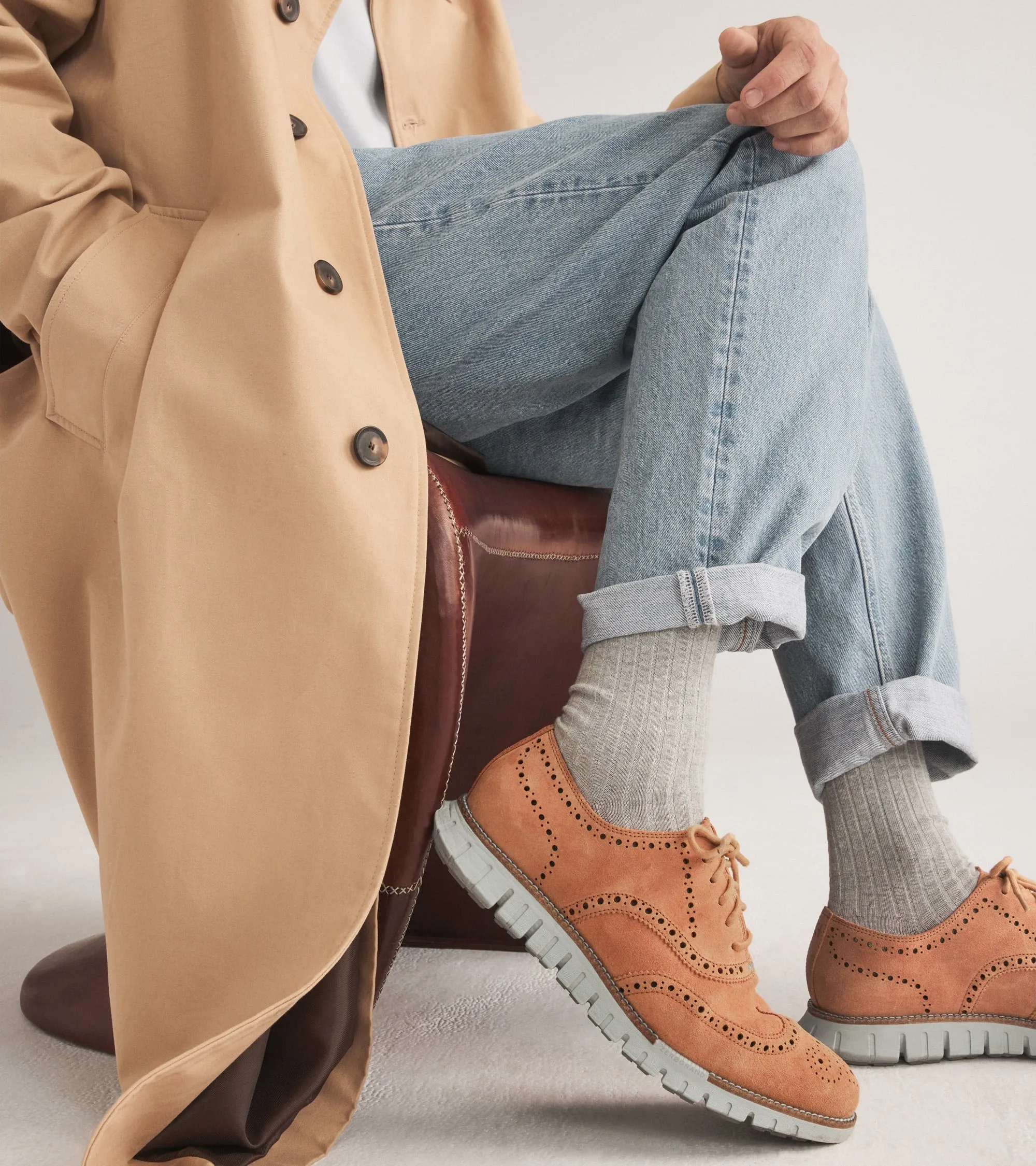 Men's ZERØGRAND Remastered Unlined Wingtip Oxfords