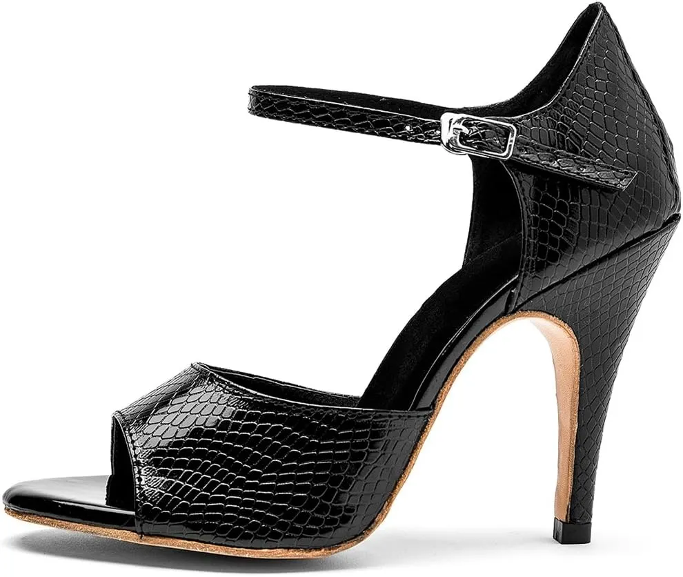 Minishion Women's High Heel Synthetic Tango Dance Sandals