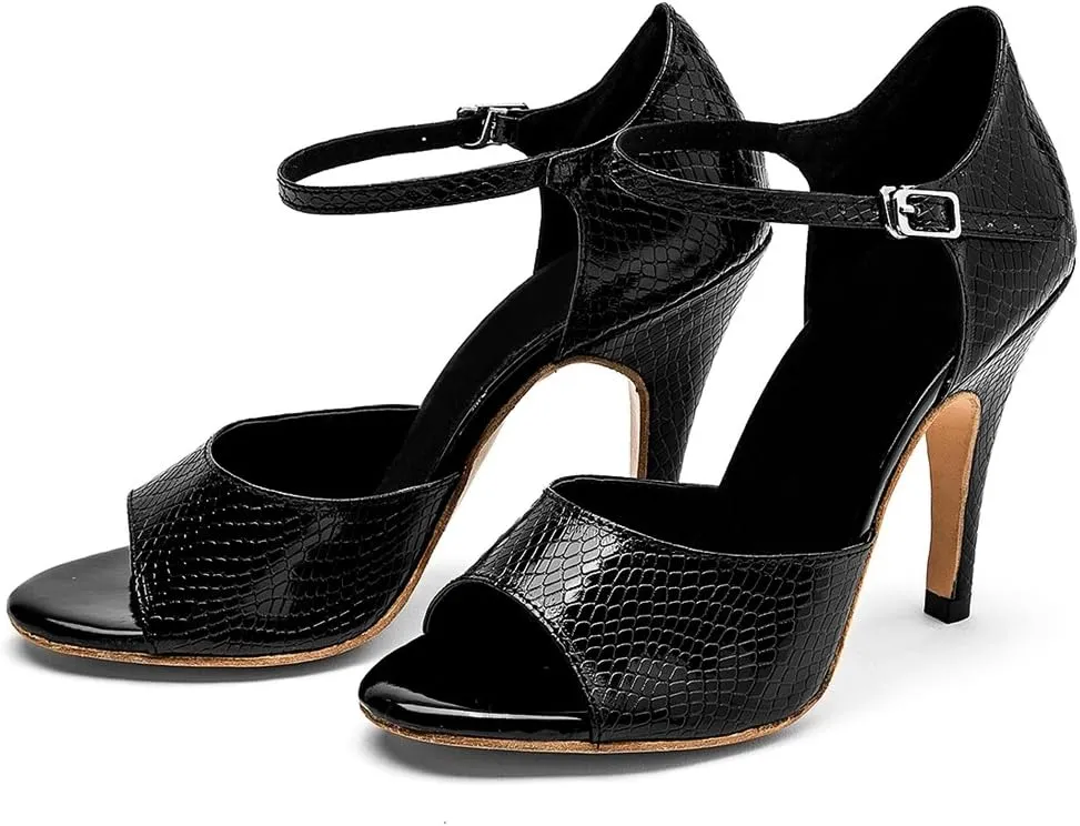 Minishion Women's High Heel Synthetic Tango Dance Sandals