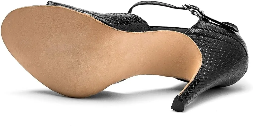 Minishion Women's High Heel Synthetic Tango Dance Sandals