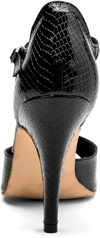 Minishion Women's High Heel Synthetic Tango Dance Sandals