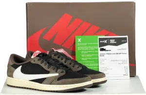Nike CQ4277 Mocha Air Jordan 1 Low OG SP x Travis Scott Trainers 👟 UK 10 👟