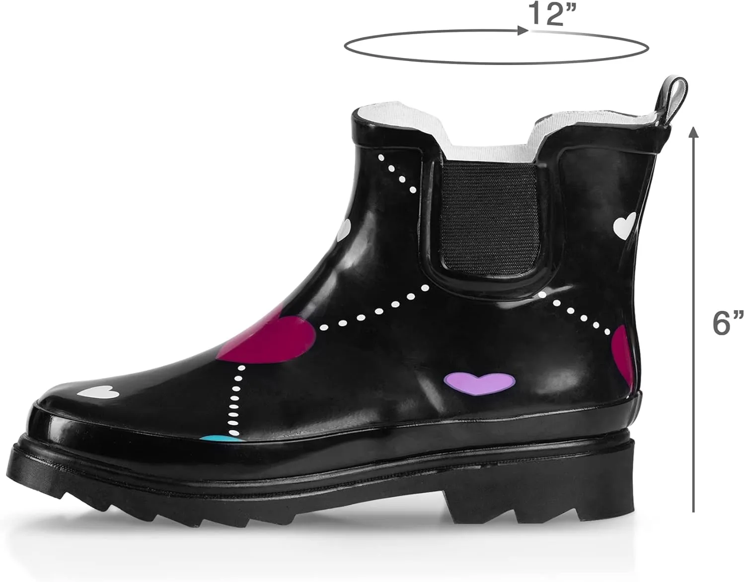 NORTY - Womens Ankle Rain Boots - Ladies Waterproof Winter Spring Garden Boot runs  size large