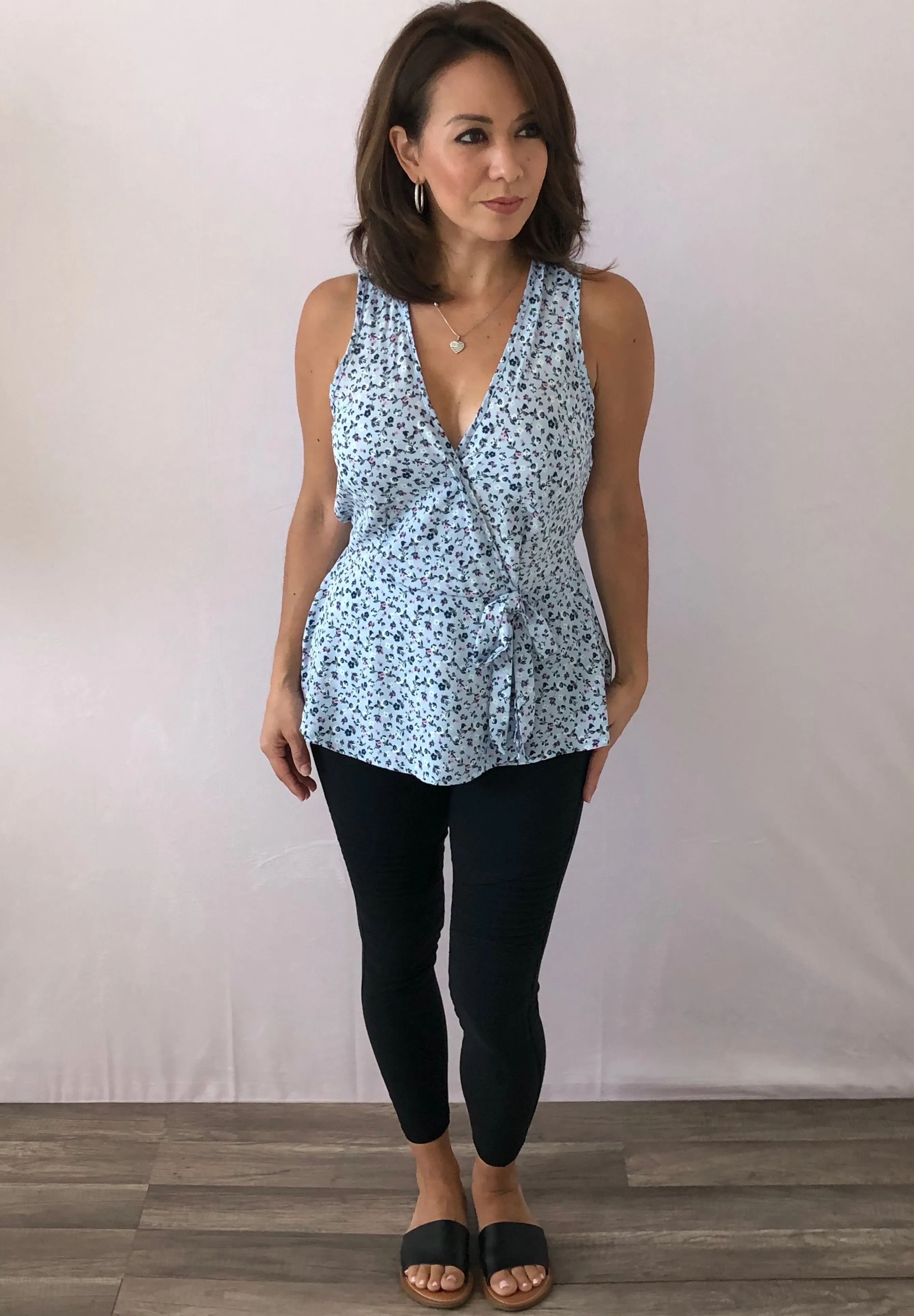 Periwinkle Wrap Tank