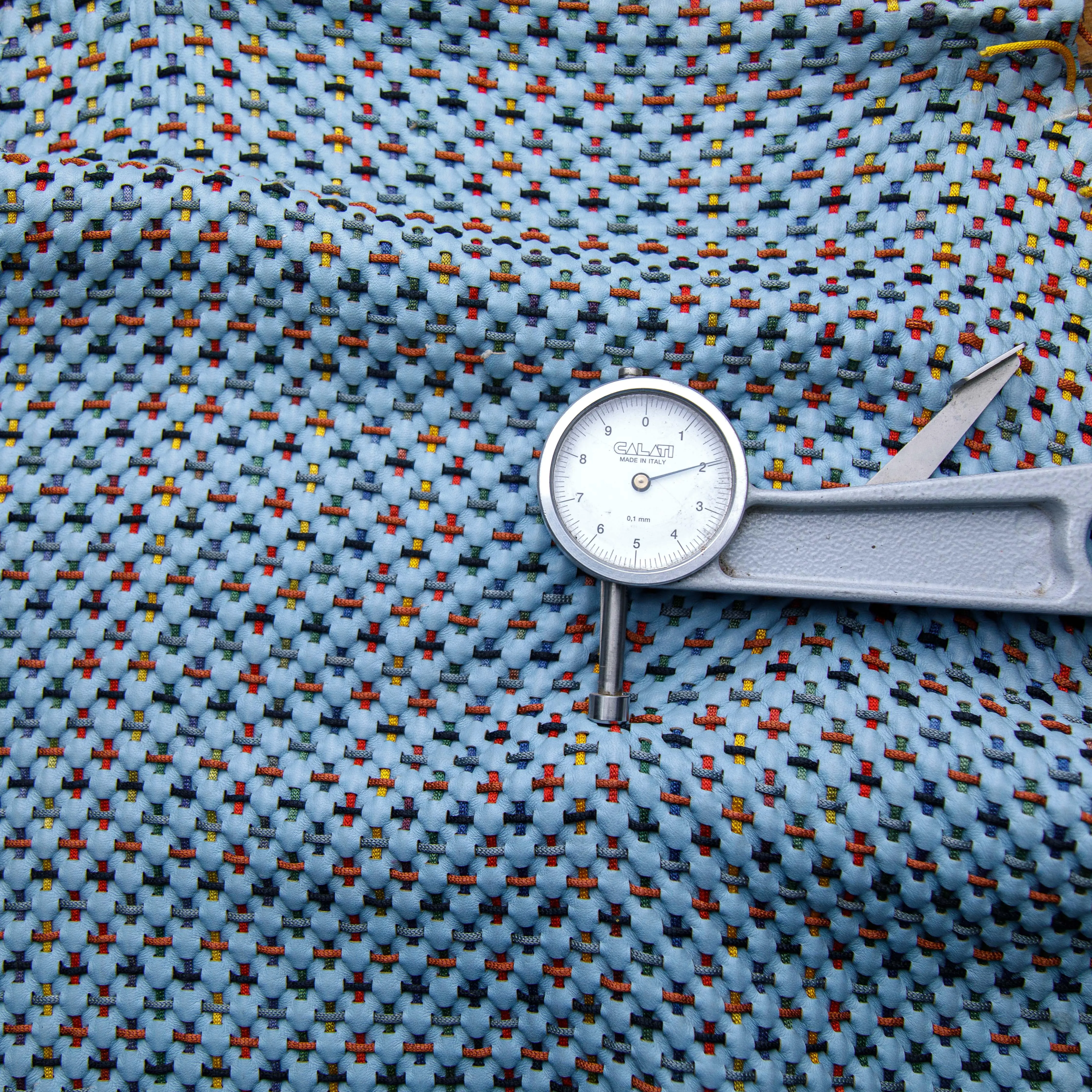 Premium Blue Woven Leather Handmade Artisan Quality