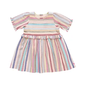 Raquel Dress - Multi Vintage Stripe by Pink Chicken