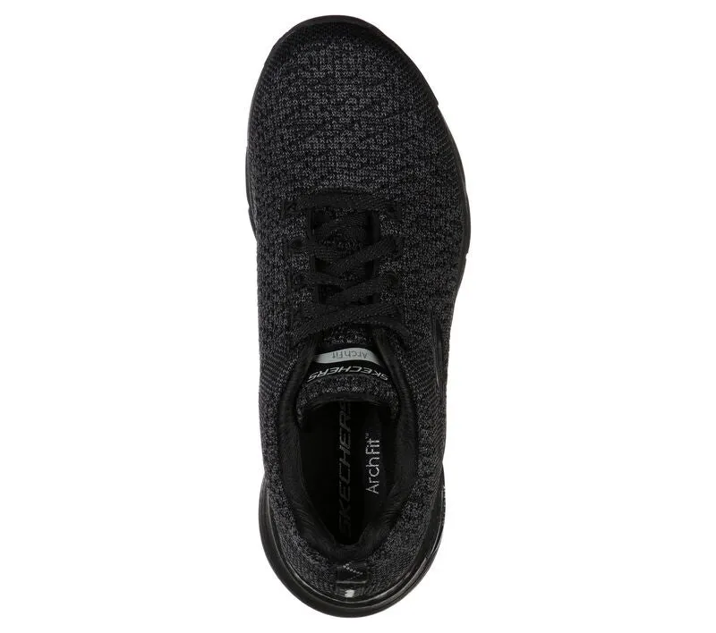 Skechers 149058/BBK Black Womens Arch Fit Casual Comfort Lace Up Shoes