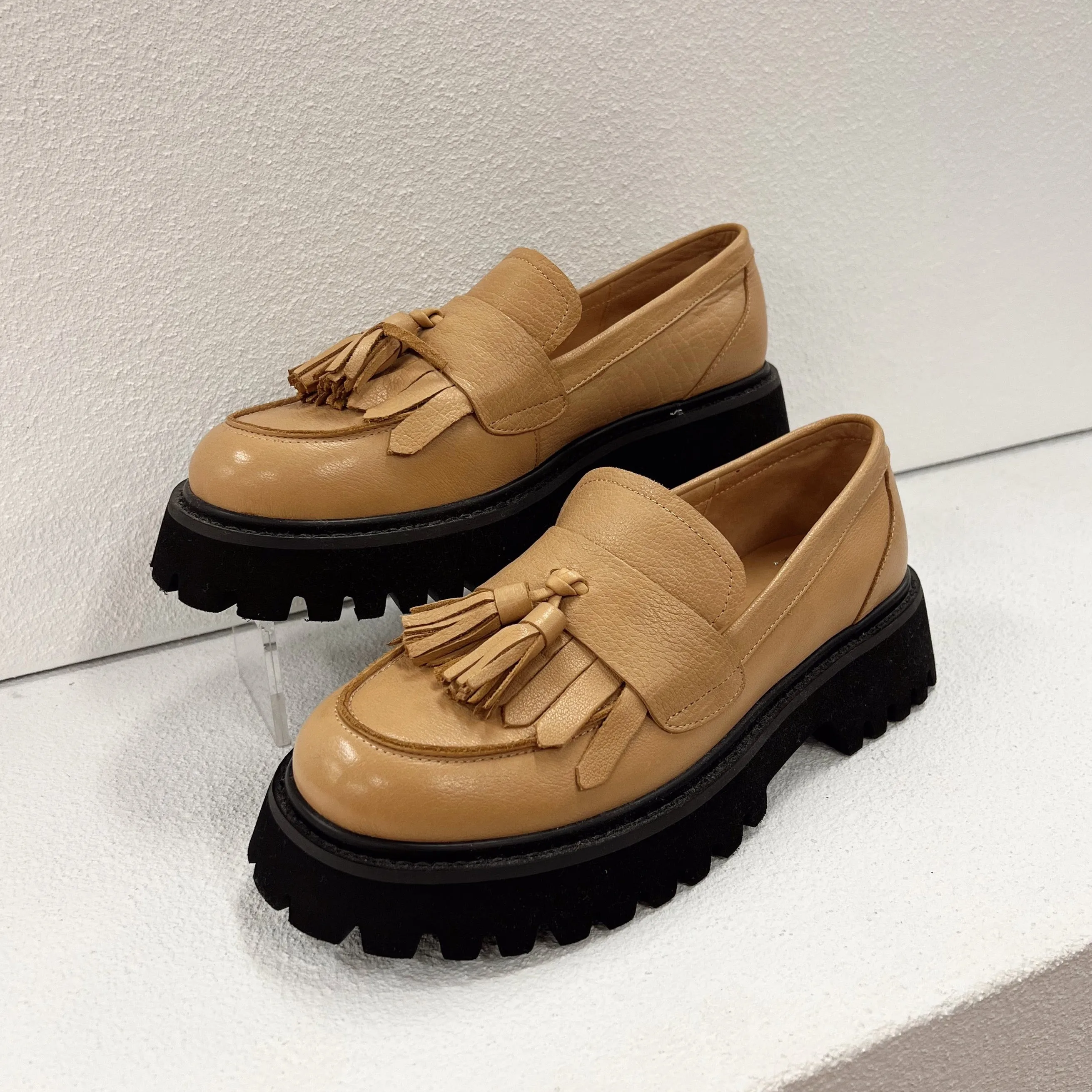 Sunniva Leather Loafer - Tan