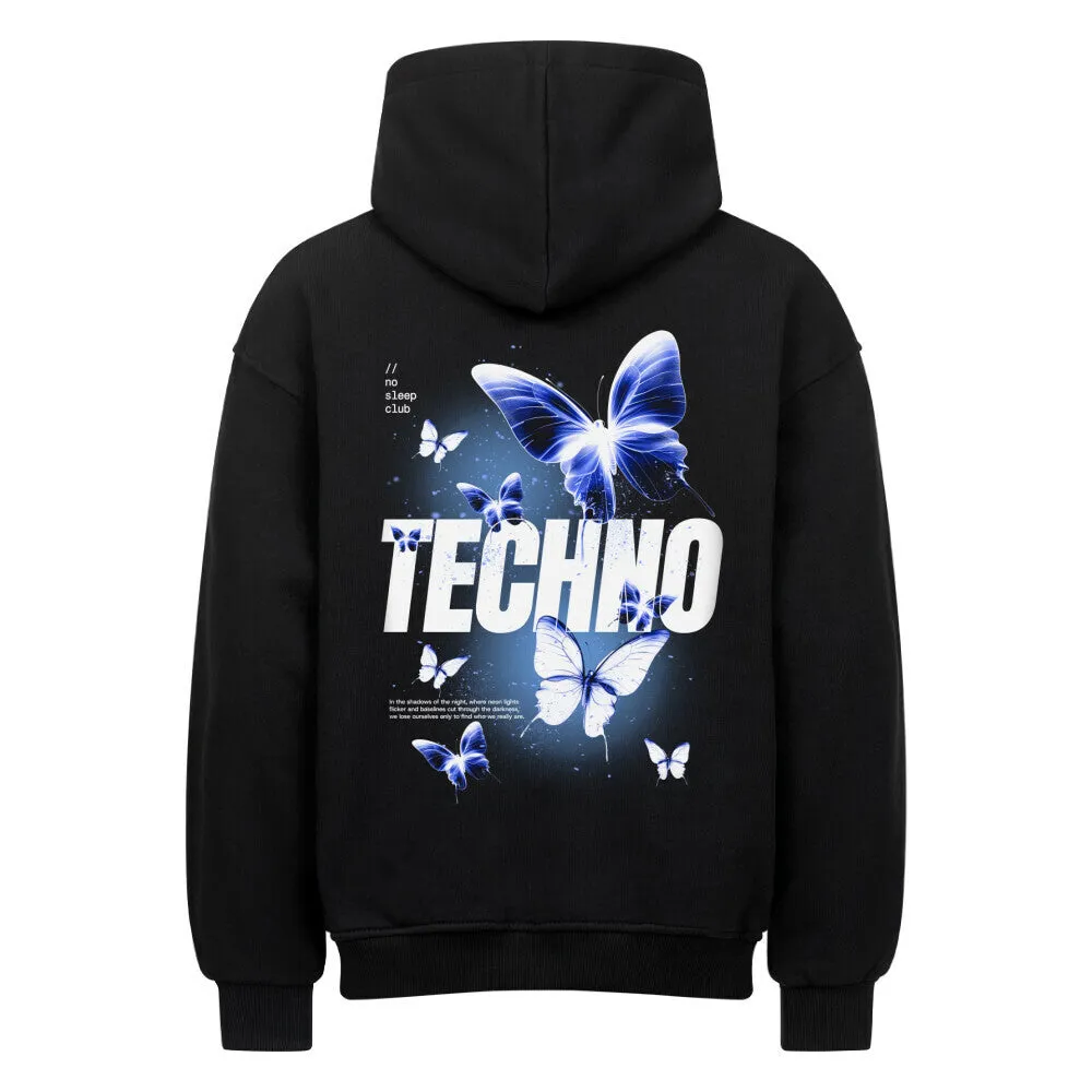 Techno Butterfly Oversized Hoodie - Spring Collection