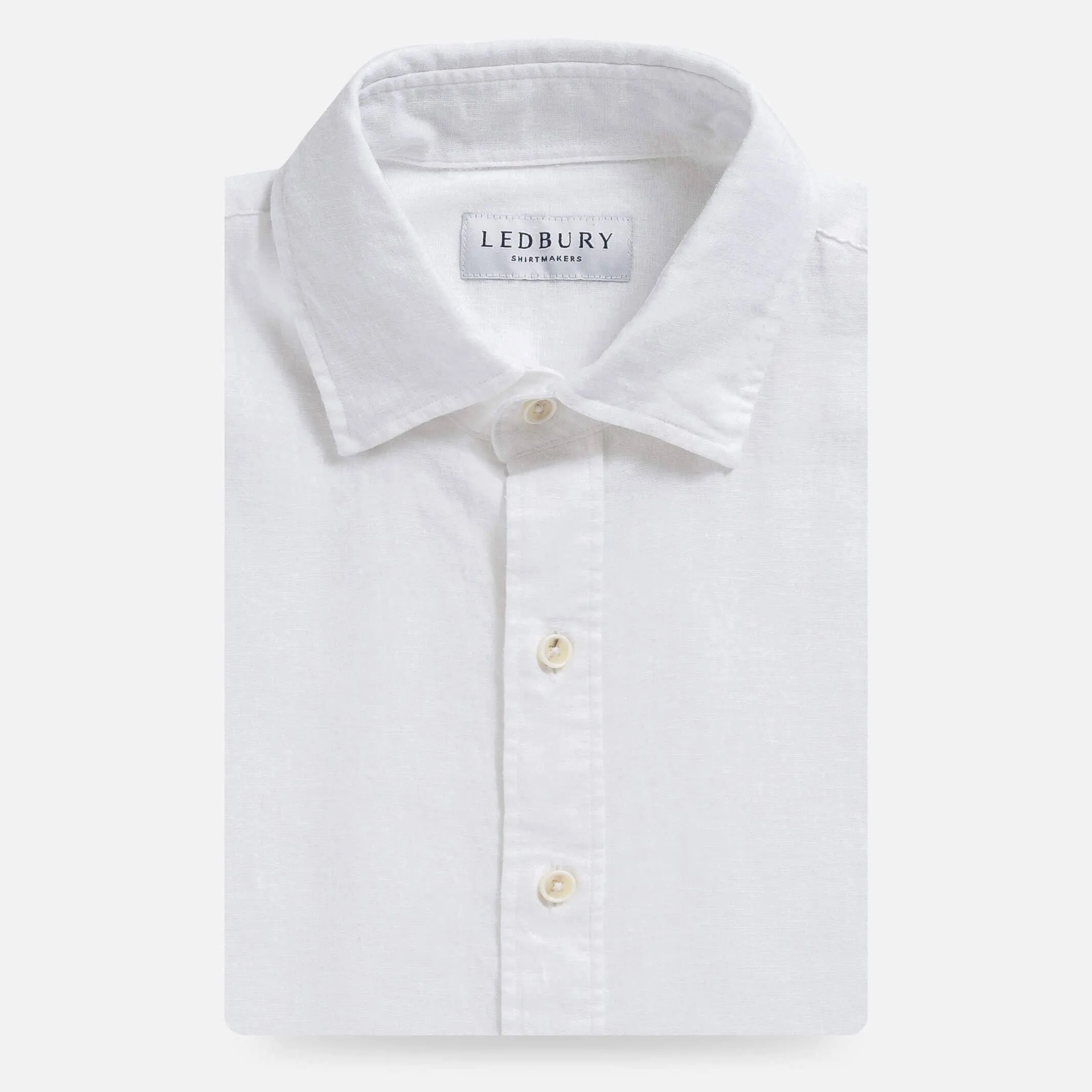 The White Barlotta Linen Custom Shirt