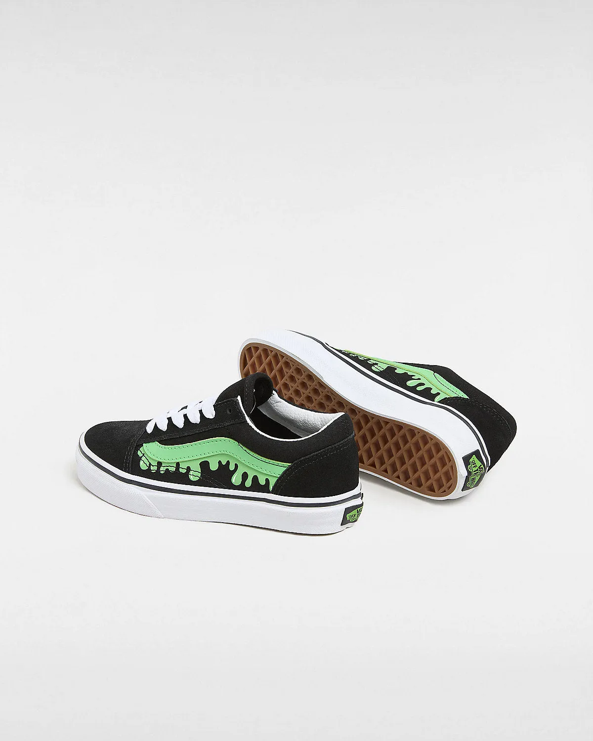 VANS Kids Old Skool Glow Slime Trainers - Black