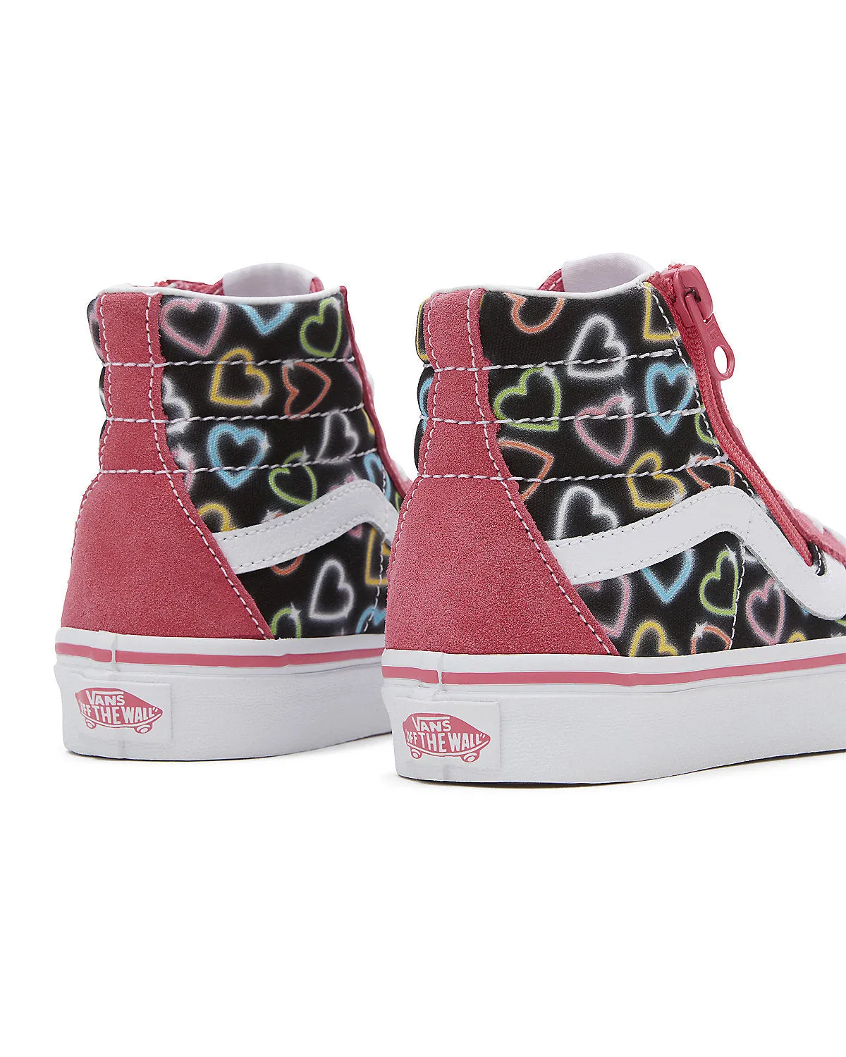 VANS Kids SK8-Hi Reissue Neon Hearts Trainers - Pink