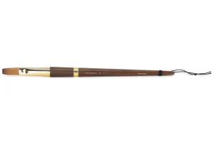 Vintage Watercolor Brush, Synthetic Sable, Flat