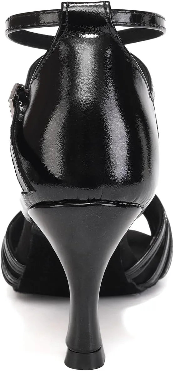Women's Latin Dance Shoes Satin Professional Ballroom Salsa Dancing Shoes Open Toe Practice Performance Jazz Tap Dance Shoes