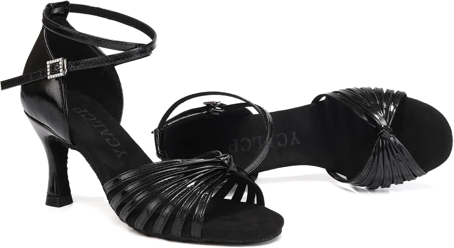 Women's Latin Dance Shoes Satin Professional Ballroom Salsa Dancing Shoes Open Toe Practice Performance Jazz Tap Dance Shoes