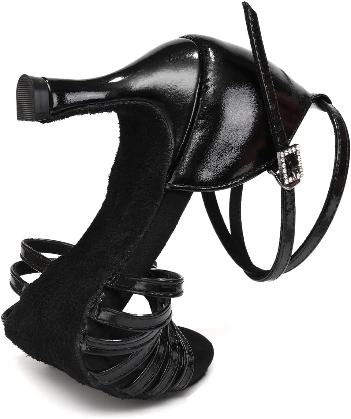 Women's Latin Dance Shoes Satin Professional Ballroom Salsa Dancing Shoes Open Toe Practice Performance Jazz Tap Dance Shoes