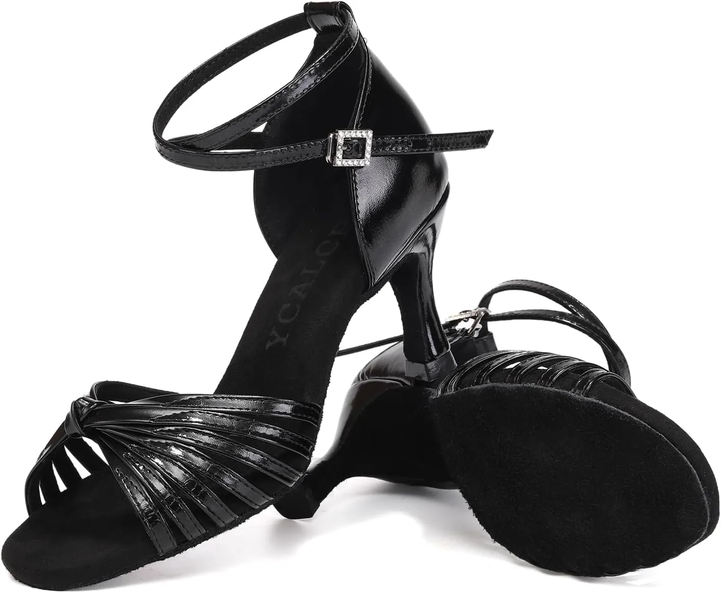 Women's Latin Dance Shoes Satin Professional Ballroom Salsa Dancing Shoes Open Toe Practice Performance Jazz Tap Dance Shoes